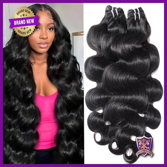 100% Brazilian Virgin Human Hair Extensions 4 Bundles Body Wave 20-26 Inch main image 4